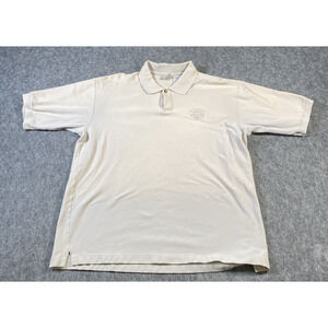 Vintage 90s Nike Polo Shirt Men’s White Cotton Size L Hawkeye Open Tour Nike